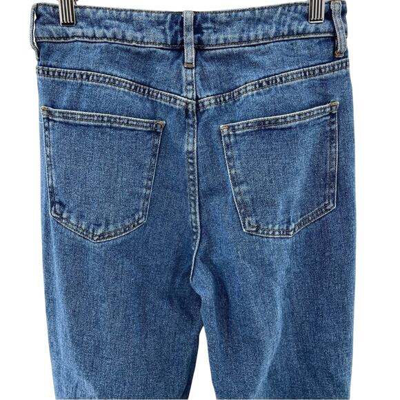 PACSUN High Rise Distressed Straight Leg Mom Jeans Size 26 Indie Grunge Skater - Picture 6 of 10